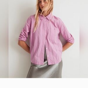 Madewell Signature Oversized Poplin Button-Up Shirt